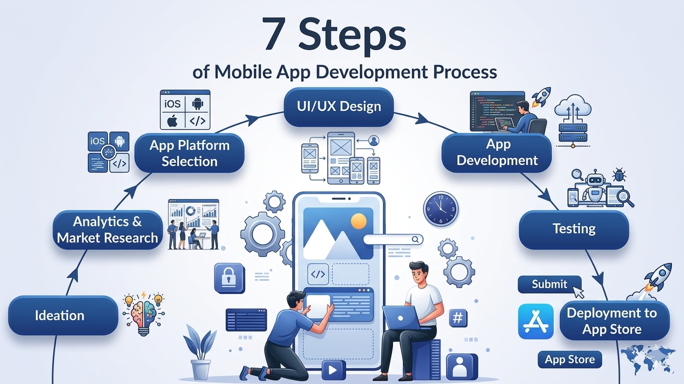 step by step process for mobile app development